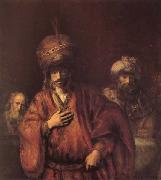 REMBRANDT Harmenszoon van Rijn The Condemnation of Haman Spain oil painting reproduction
